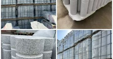 六盘水 芝麻白花岗岩挡车柱、隔离柱多少钱