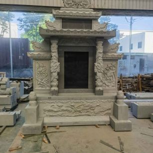 六盘水 芝麻灰高档墓碑、土墓，一套也支持定做