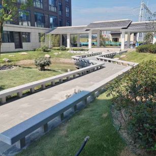 六盘水 芝麻灰小区坐凳&栏杆安装效果